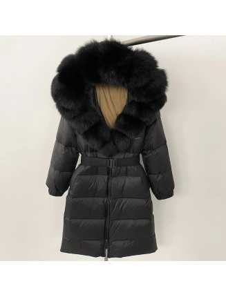 Danity dunjacka fluff med real fur