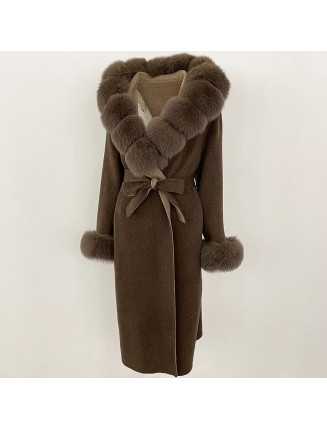 Carola ull kappor fluffig...