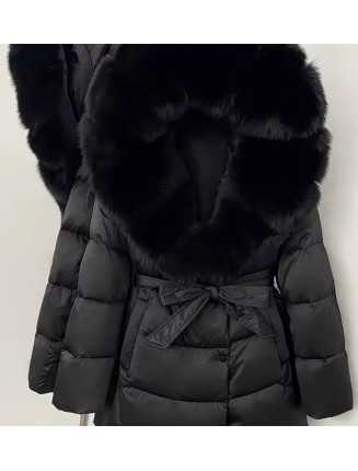Patricia dunjacka med fluff päls