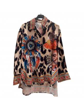 Sonia leopard blues med tryck