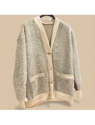 Kusi tweed-stil cardigan i...