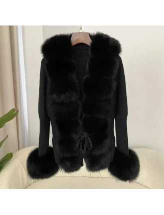 Anita kofta med päls