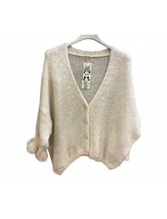 Linda stickade kofta med...