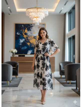 Anita blommig klänning